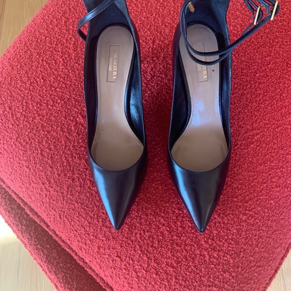 Aquazurra Black Double Strap Pumps Size 37.5 - Picture 4 of 10